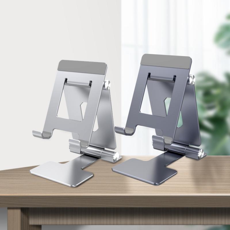 Metalen Telefoon Houder Desktop Tablet Houder Tafel Mobiele Opvouwbaar Extend Ondersteuning Desk Stand Verstelbare Voor Iphone Ipad