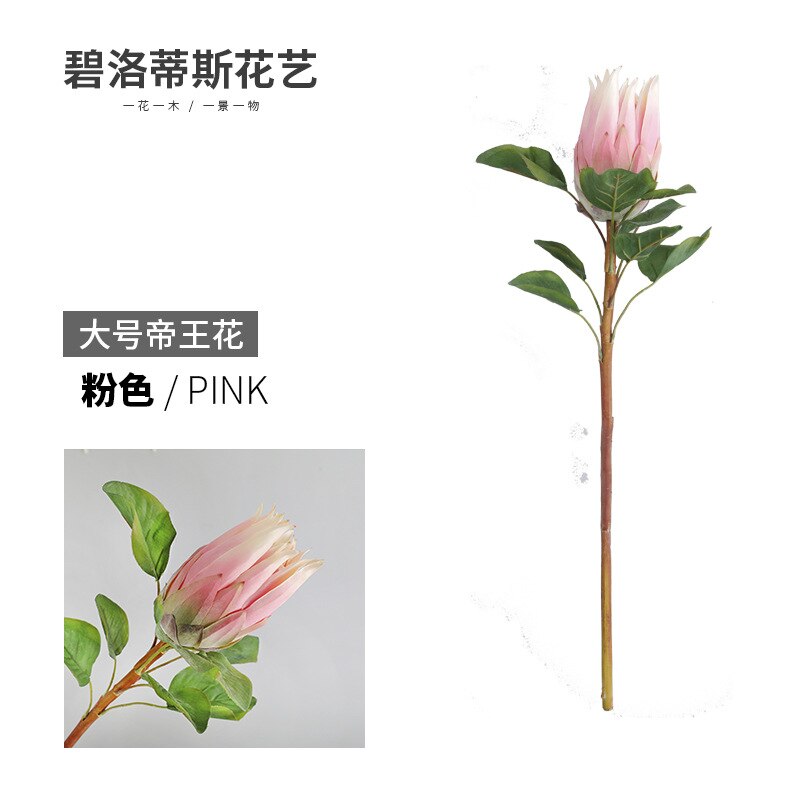 Golv konstgjord bukett stor kung protea fönster shopping dekoration bröllop konstgjord blomdekoration: Bl28375 5278 rosa