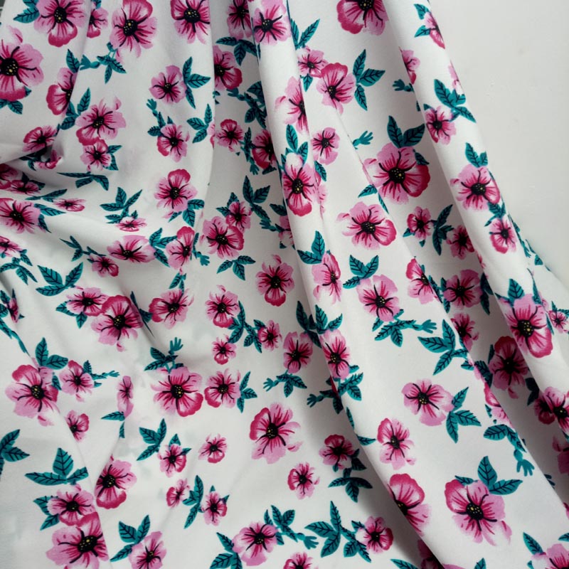 Chiffon stof op crêpe bedrukte chiffon bloemen bedrukt diy naaidoek materiaal chiffon jurk stof