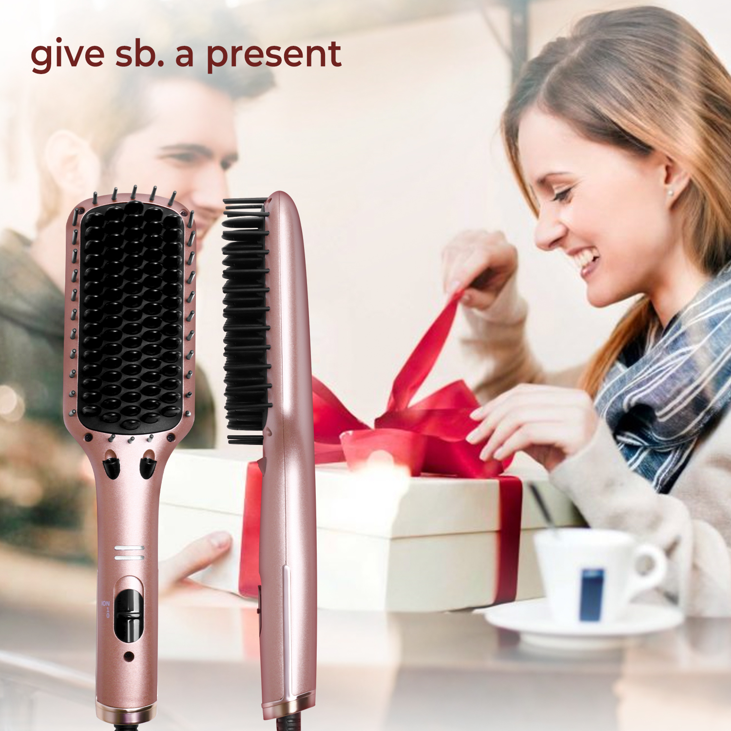 Elektrische Haar glättung bürste heißer Kamm Haar glätter profession elle Frauen Haar heizkamm für Culry Styling-Geräte