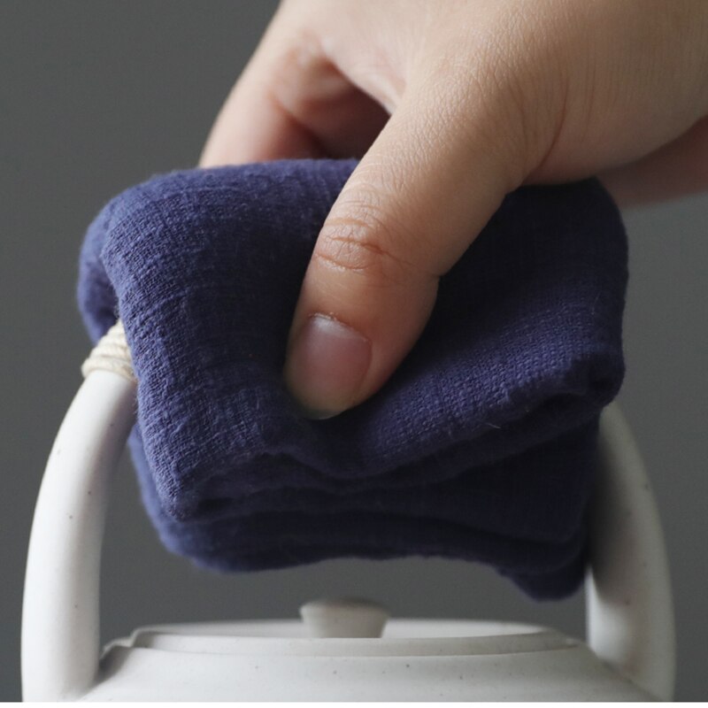 Katoen Linnen Theedoek Vaatdoek Servetten Zen Theeceremonie Mat Serveren Bloemen Accessoires Servet Voor Plaat