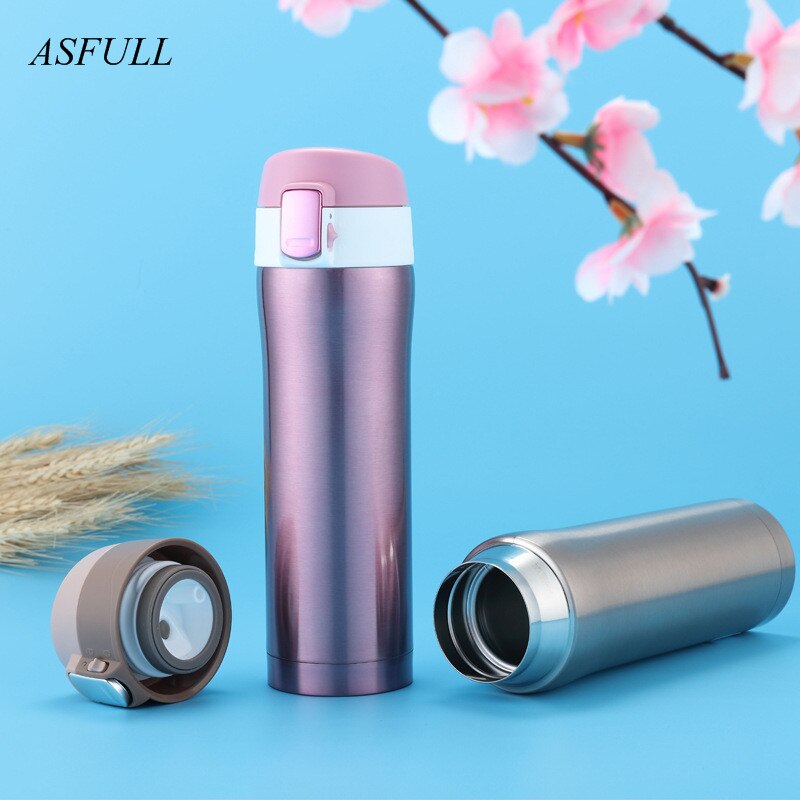 Termo Taza Termo taza al vacío taza 304 de acero inoxidable con aislamiento taza 450ML botella térmica termo vacío frasco botella de agua