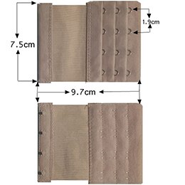 3 stk bh-forlengere stroppspenneforlengelse 3 rader 4 kroker dame-bh-forlengerforlengere stropper undertøy 5 farger  n92 z44: Aprikos
