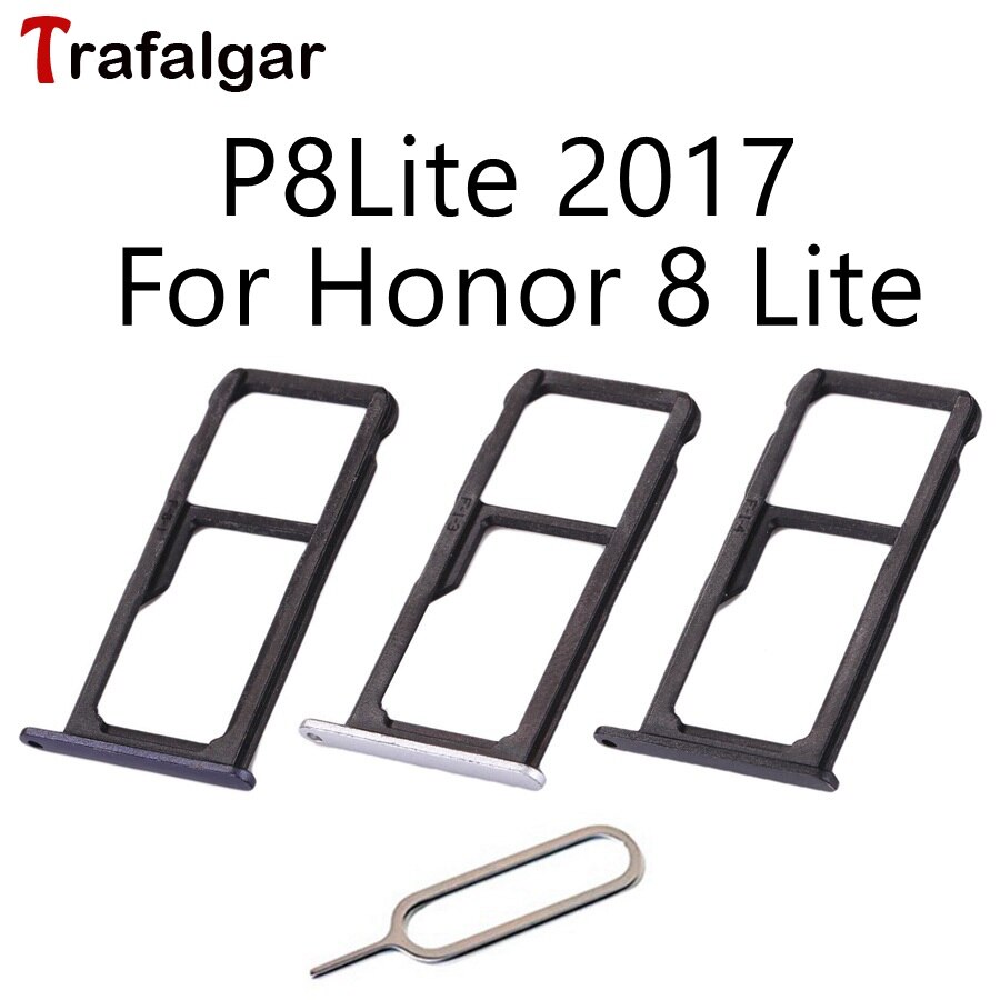 Dla Huawei P8 Lite 2017 uchwyt na tacę karty SIM gniazdo mikro SD adapter części zamienne robić Honor 8 Lite taca Sim