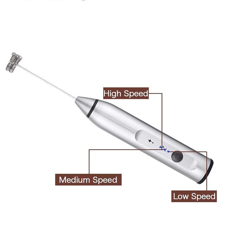 Melkeskummer elektrisk kaffemikser oppladbar håndholdt eggevisper blandemaskin husholdning kjøkken eggevisper