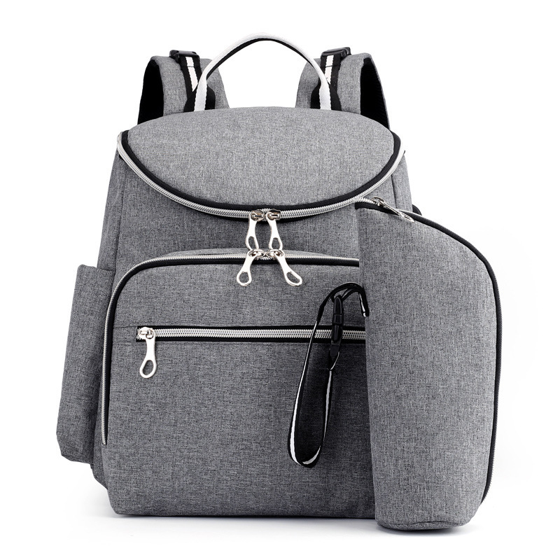 Style coréen-style sac à couches grande capacité Oxford tissu sac à dos en plein air sac de voyage sac: Light Gray