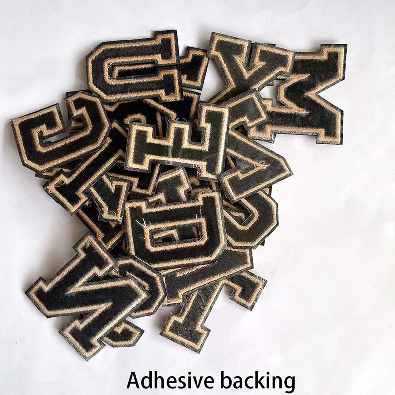 Parches de insignia de letras del alfabeto inglés A ~ Z, apliques bordados con estampado de leopardo, pegatinas para planchar para ropa, ropa con nombre DIY