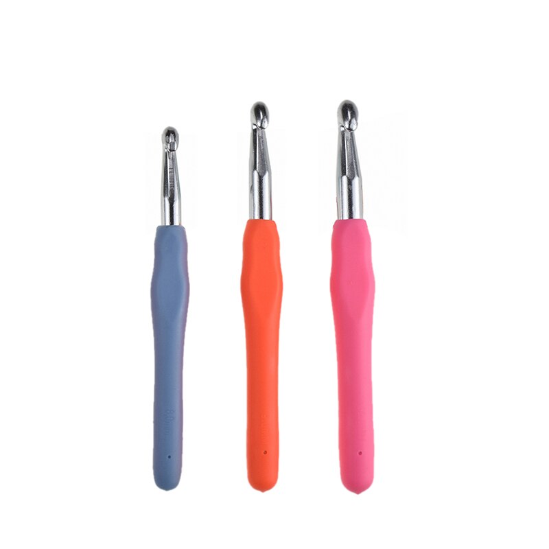Looen tamanho enorme 8.0mm-10.0mm crochê gancho punho macio fio tecer agulhas de tricô tamanho grande agulhas de crochê ferramentas diy: Mix 8.0 9.0 10.0mm