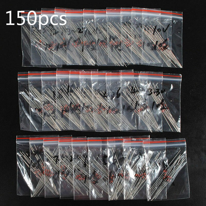 150 pieces of 30 value 1/2W 0.5W Zener diode kit 2V-39V component diy kit