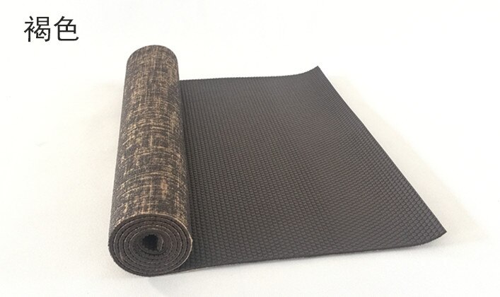 Di lino Yoga Zerbino Iuta PVC Yoga Zerbino Zerbino di Lino di Yoga di Forma Fisica di Yoga Zerbino 5 millimetri: Brown