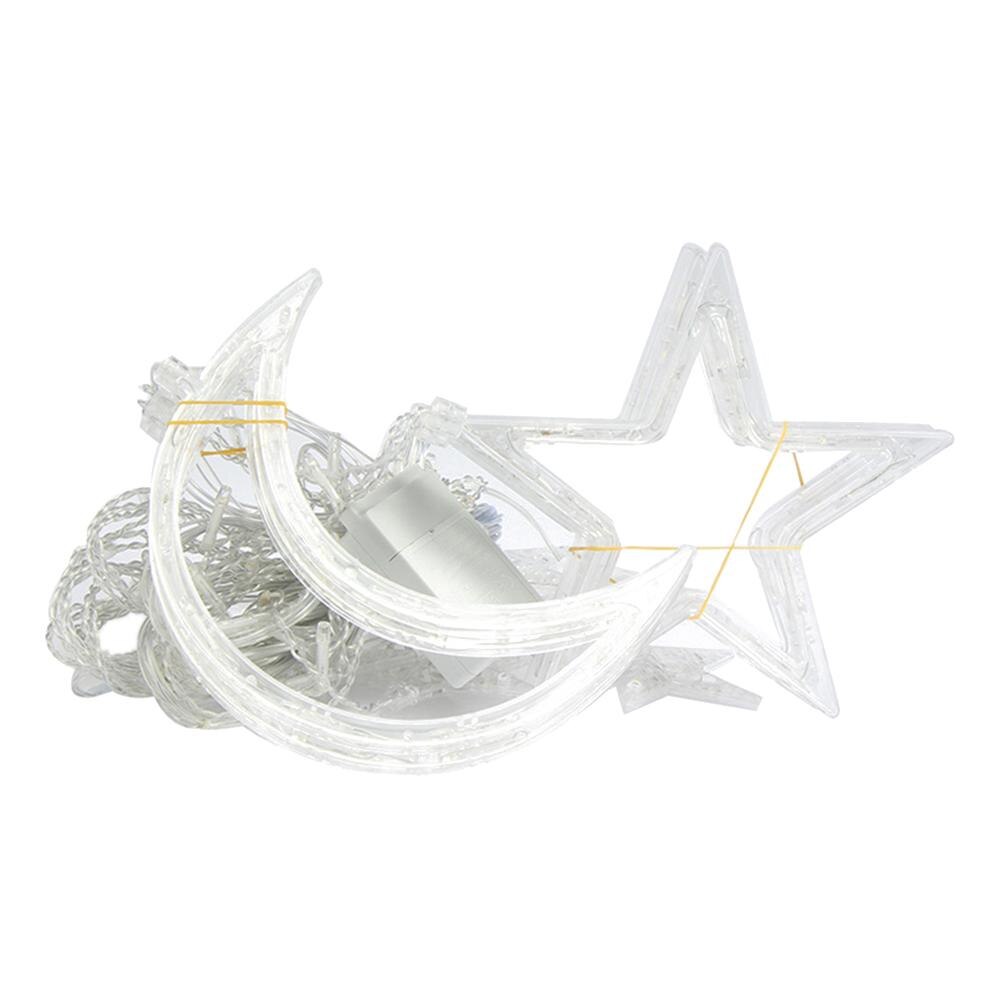 LED Curtain Lamp Fairy String Neon Moon Stars Home Party Xmas Neon Light Night Decor Eight Lighting Modes: Default Title