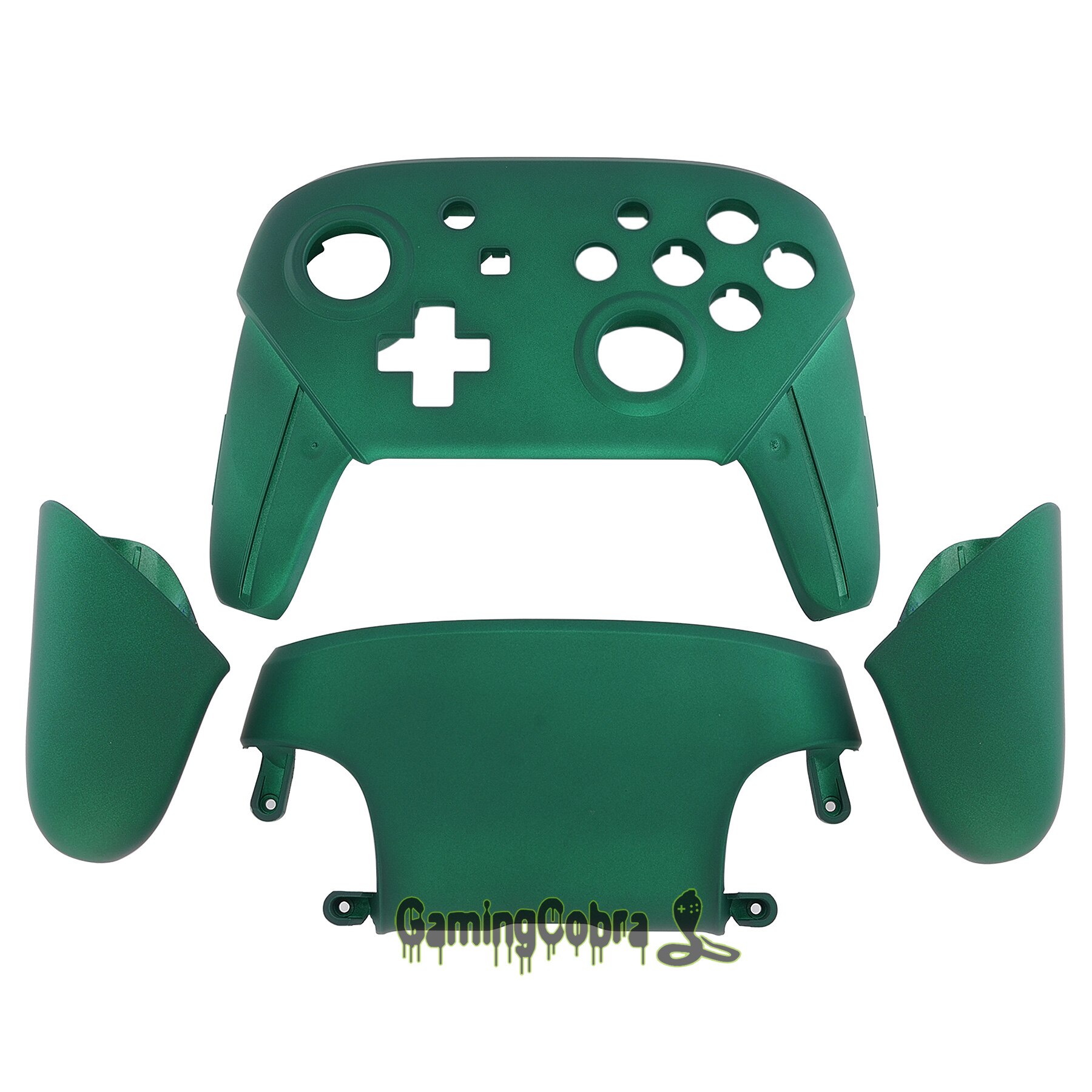 EXtremeRate Frontplatte Backplate Gehäuse Shell Cover mit Griffe Ersatz für Nintendo Schalter Pro Controller