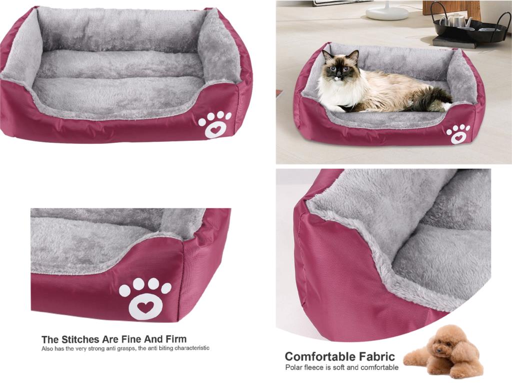 (s -2xl)  katte hundeseng varm hundehus blød fleece rede hundekurve måtte efterår vinter kæledyrsseng til små mellemstore kæledyr