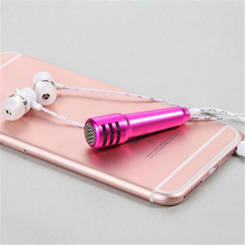 Mini Singing Microphone with Earphone for iPhone Android Smart Phone PC Laptop