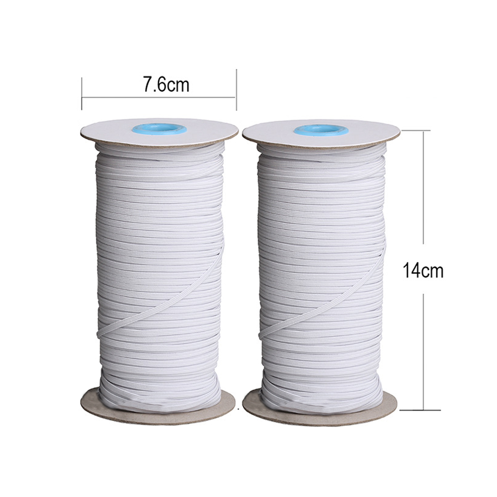 250 Yards Elastic Bands for Sewing Crafts Flat Elastic Band Braided Stretch Strap Cord Roll for Sewing and Crafting