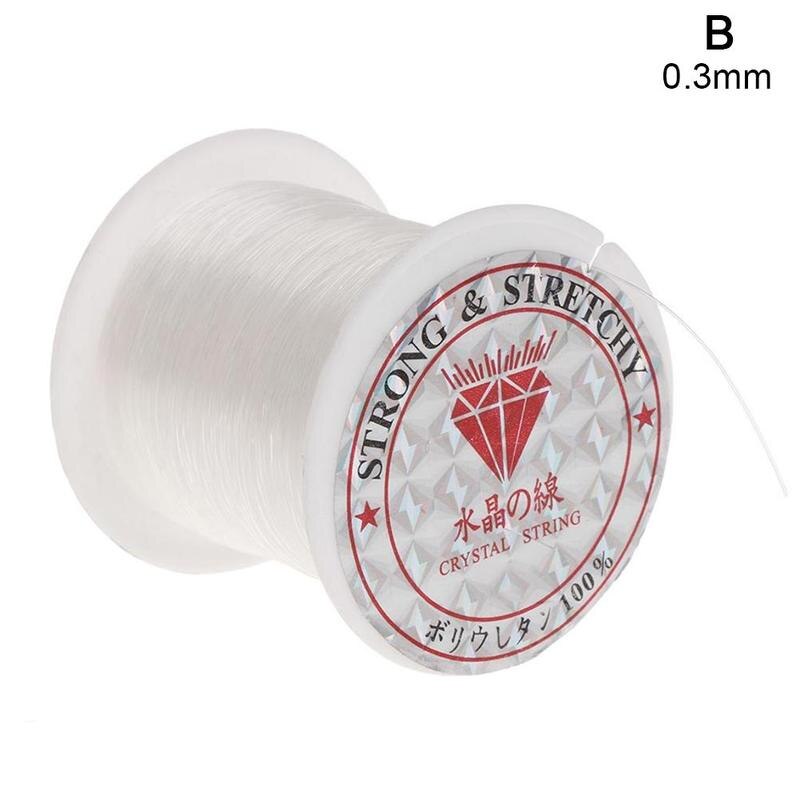 1Pcs Fishing Lines Strong Nylon Monofilament Fluorocarbon Line Fishing Rope Round Crystal Line, Transparent Fishing Line: 0.3MMx100M B