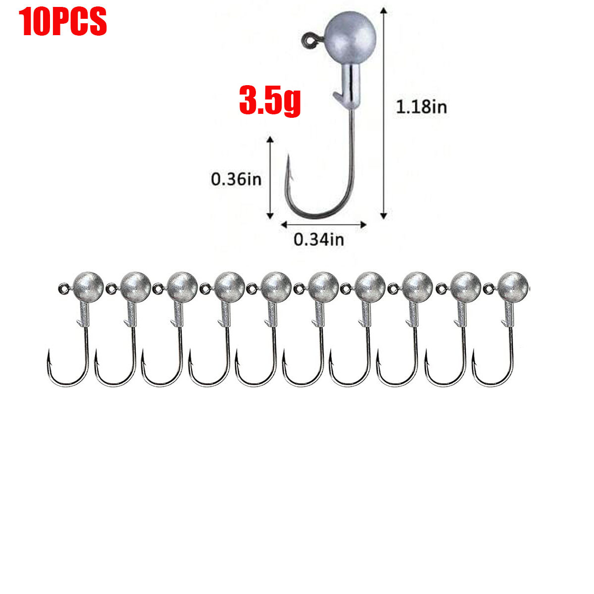 Round Jig Head, Lead Jig Head Hooks for Freshwater Saltwater Fishing, Swimbait Jig Heads with Fishing Box for TroutBass Fishing: PURPLE