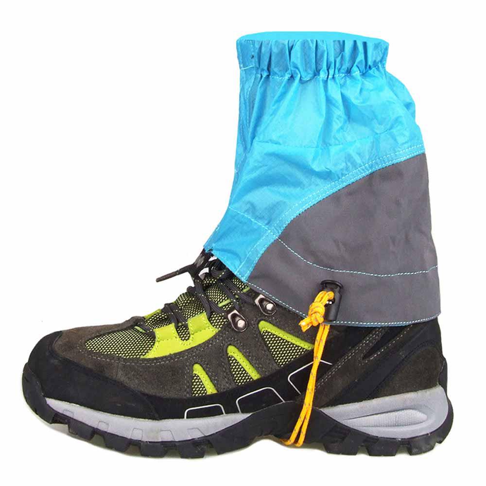 Vandtæt sne ben gamacher udendørs siliciumbelagt nylon ultralette gamacher ben beskyttelse vagt vandreture klatring trekking: Blå