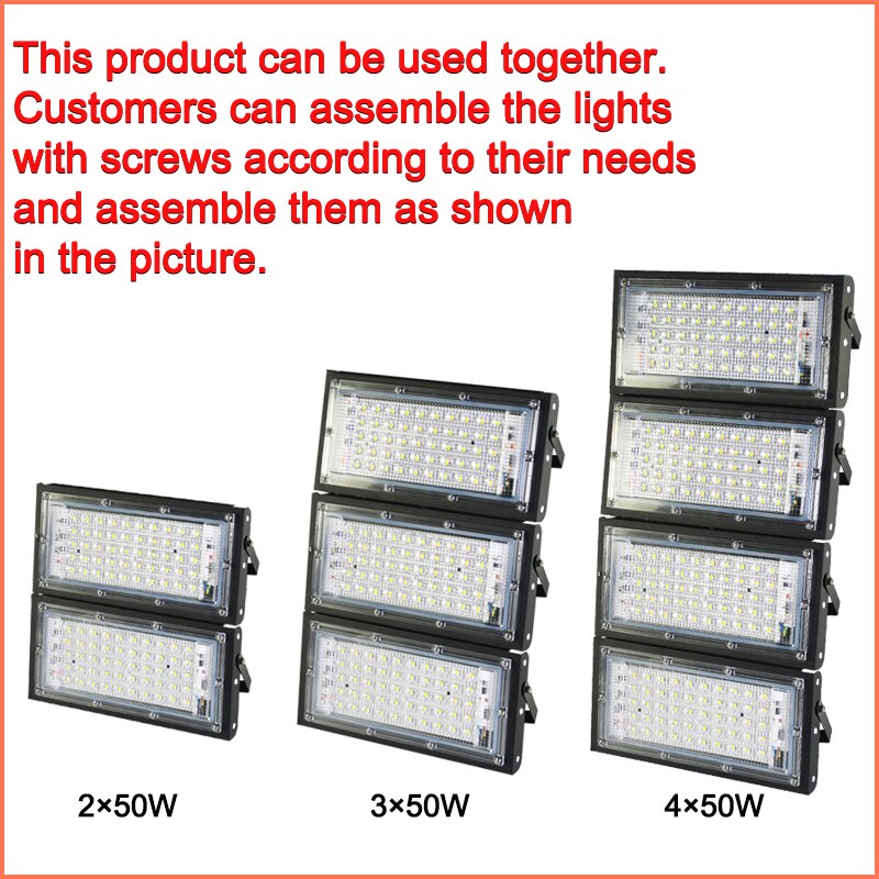 LED Flood Light 50W 100W RGB led Floodlight AC 220V 240V LED street Lamp waterproof IP65 outdoor Lighting led cob spotlight