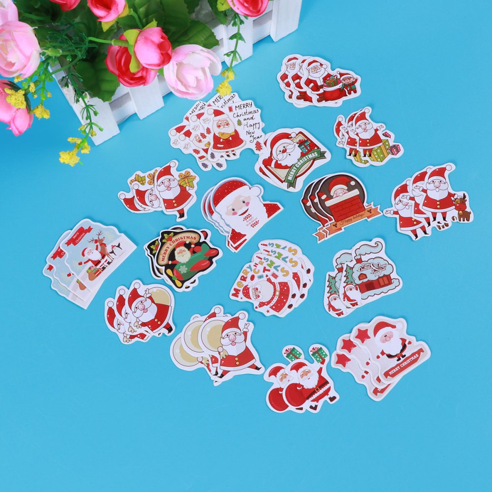 48Stck Santa Claus Aufkleber Selbst-Klebstoff DIY Karikatur Aufkleber Backen Verpackung Etikett Verpackung Aufkleber Dekoration Abdichtung Paster für