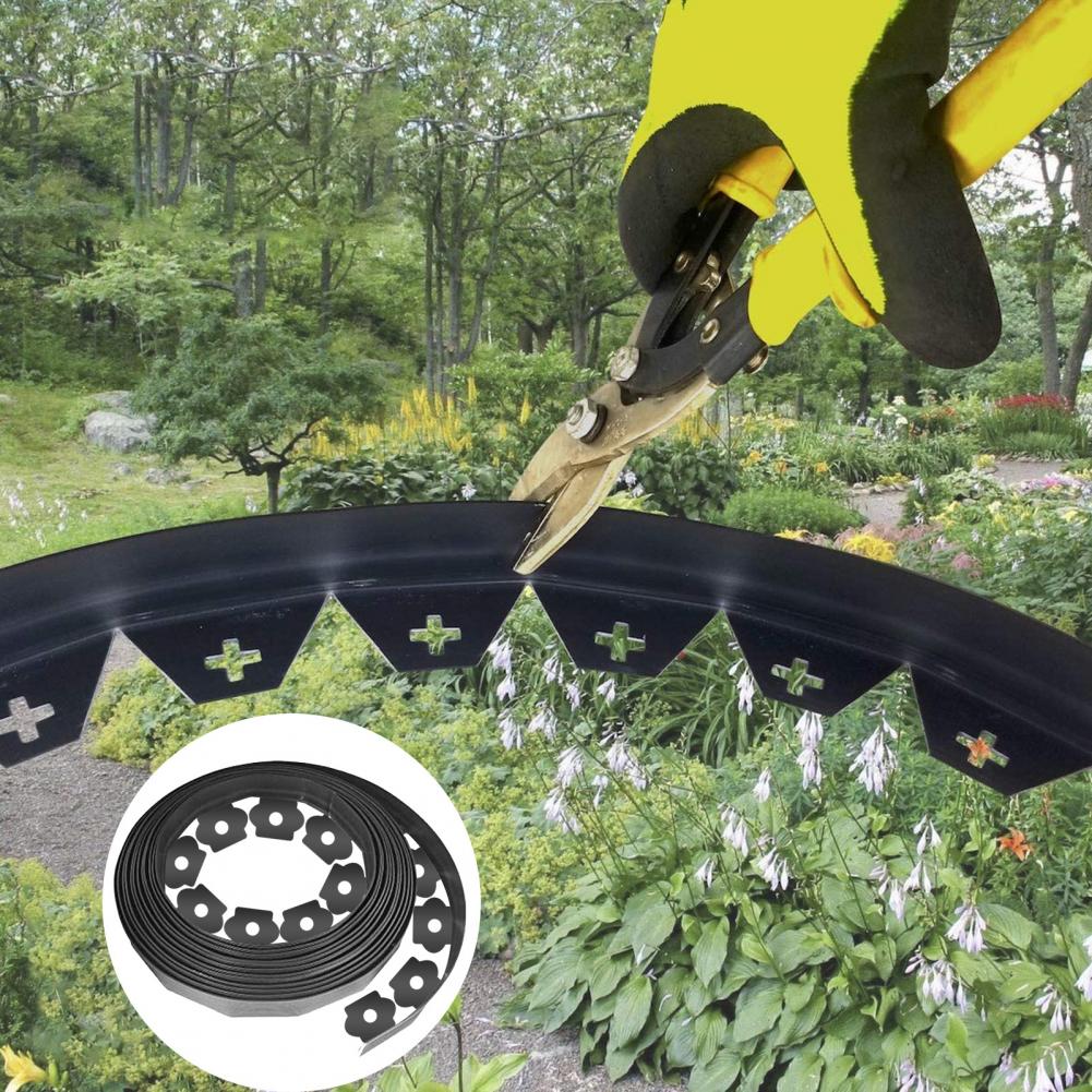 Fixed Garden Barrier Lawn Landscape Edging No Dig Flexible Plastic Weather Resistant Garden Paths Border for Garden Decoration