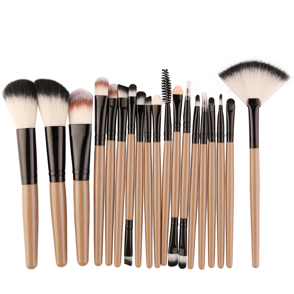 Maage 22/20/18 stuks make-up kwastenset oogschaduw wenkbrauw eyeliner kwast meerkleurig nylon haar plastic handvat: 12