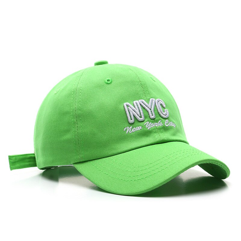 SLECKTON Cotton Baseball Cap for Women and Men NYC Embroidery Hats Boys Girls Hip Hop Hat Summer Visors Cap Casual Snapback Hat: Green