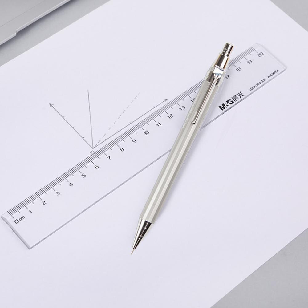 1pcs 0.7mm Graphite Drafting Metal Writting Automatic Mechanical Pencil School Office Supplies Stationery N4S5