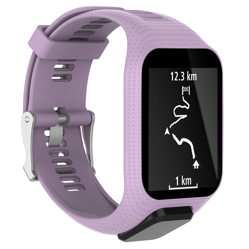 Wrist Band Strap For TomTom 2 3 Runner Spark Music Adventurer Tom Tom Golfer 2 Replacement Bracelet Silicon Belt Watch: xyst-purple