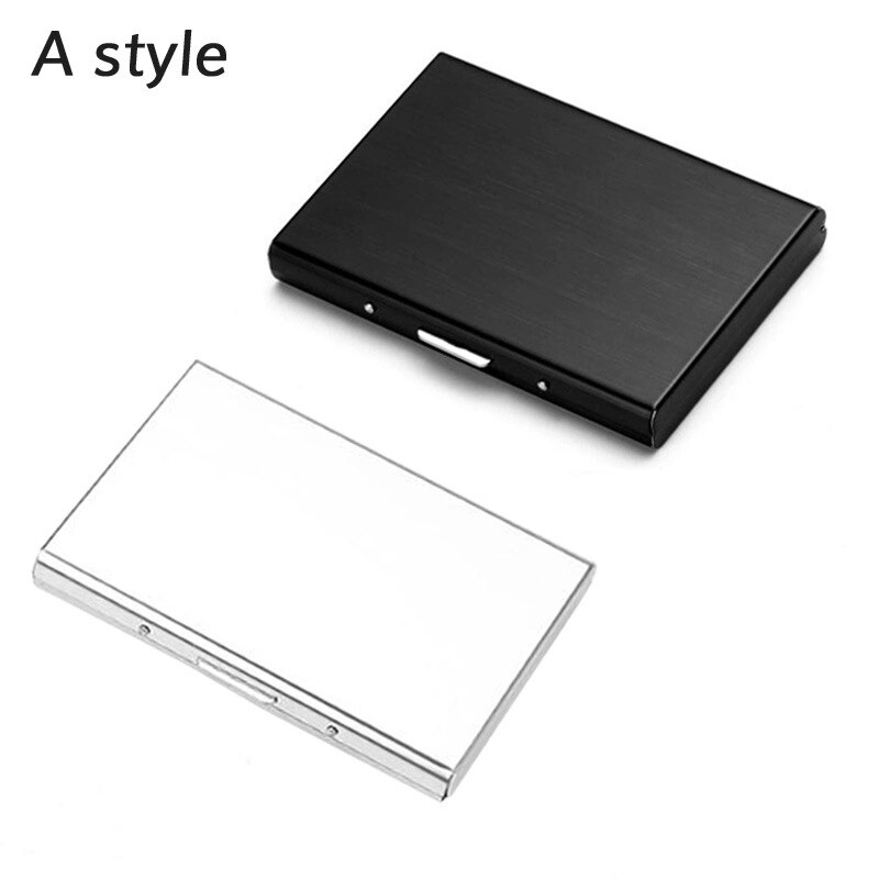 Solid Men Stainless Steel Credit Card Holder Id Business Card Case Wallet For Women 6 Colours
