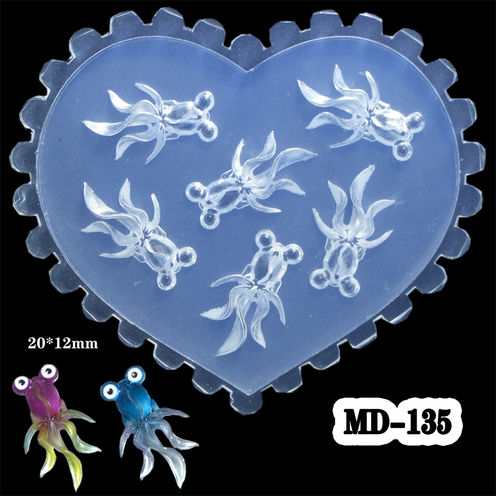 Moule en silicone 3D pour la décoration de manucure, outils de modèle de manucure bricolage, mise en place, nouveautés juillet, 2024: Or