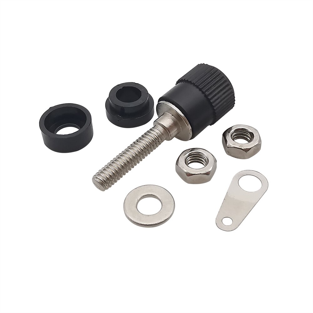 4mm Banana Socket Mount Binding Post Nut Banana Female Jack Terminal Block Connector Nickel Plated for 4mm Banana Plug Red&amp;Black