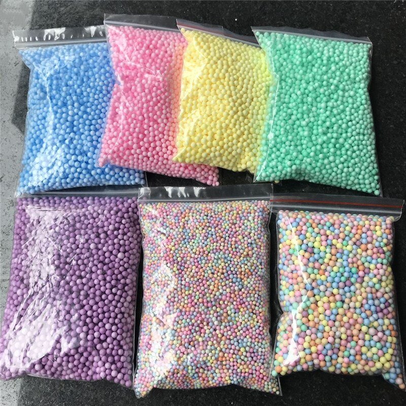 1 paczka 10g przezroczysty balon bańka wypełniacz piankowy styropianowe kulki butelka DIY śnieg błoto cząstki akcesoria Tiny koraliki piankowe