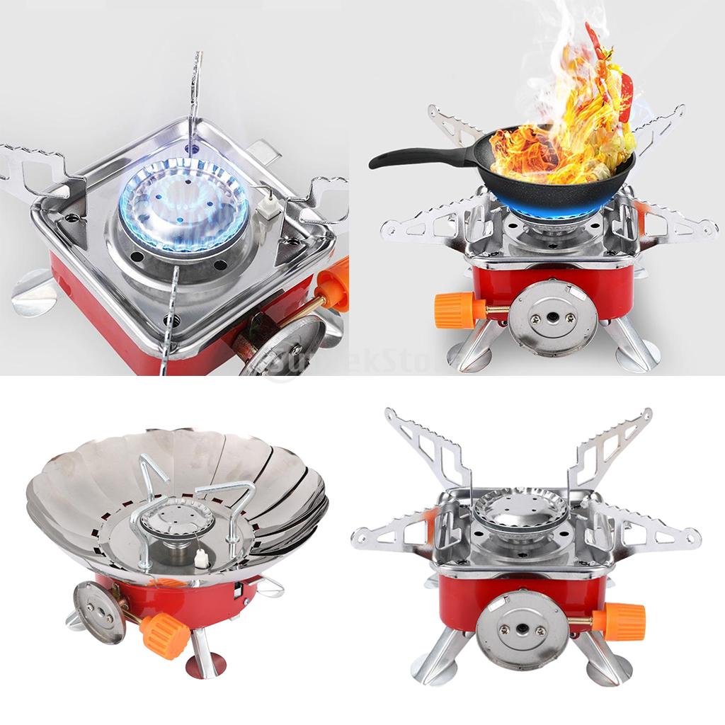 Camping Mini Gas Stoves Portable Folding Cooking Burners with Piezo Ignition