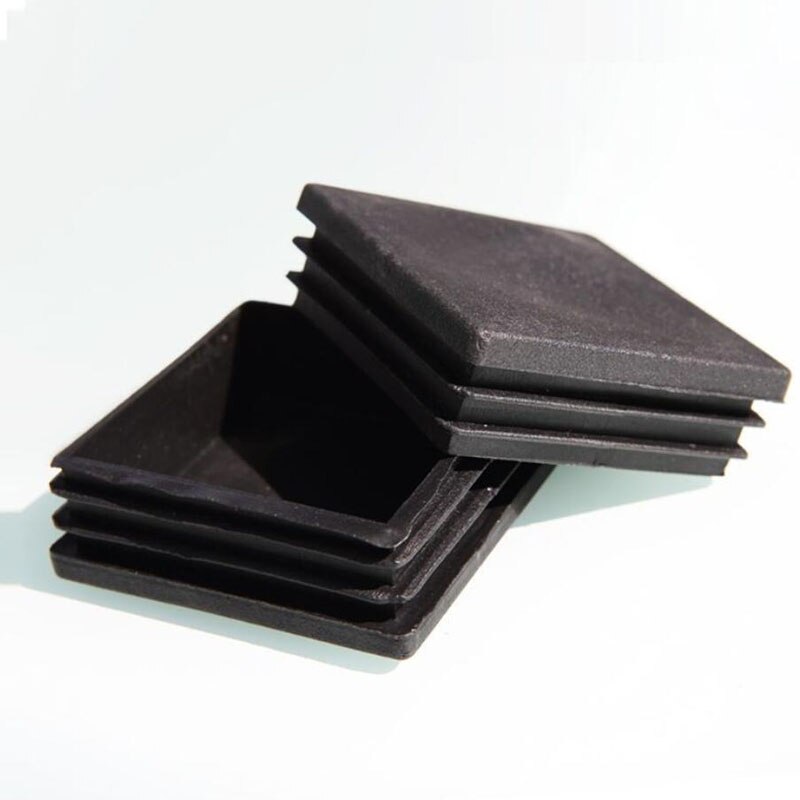 EMFA Rectangle Plastic Tube End Caps – Blanking Plugs For Pipes – Various Sizes