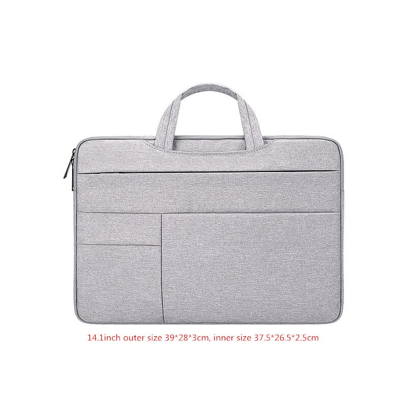 Stoßfest Wasserdichte Laptop Tasche Männer der frauen Aktentasche Tote Büro Business Reise Elektronische Produkt Dokument Lagerung Beutel: Heather Gray M