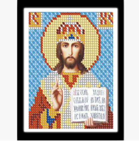 Pintura de diamante 5D DIY con icono religioso, decoración del hogar, bordado de diamantes, cuadro de diamantes de imitación cuadrado de estilo clásico