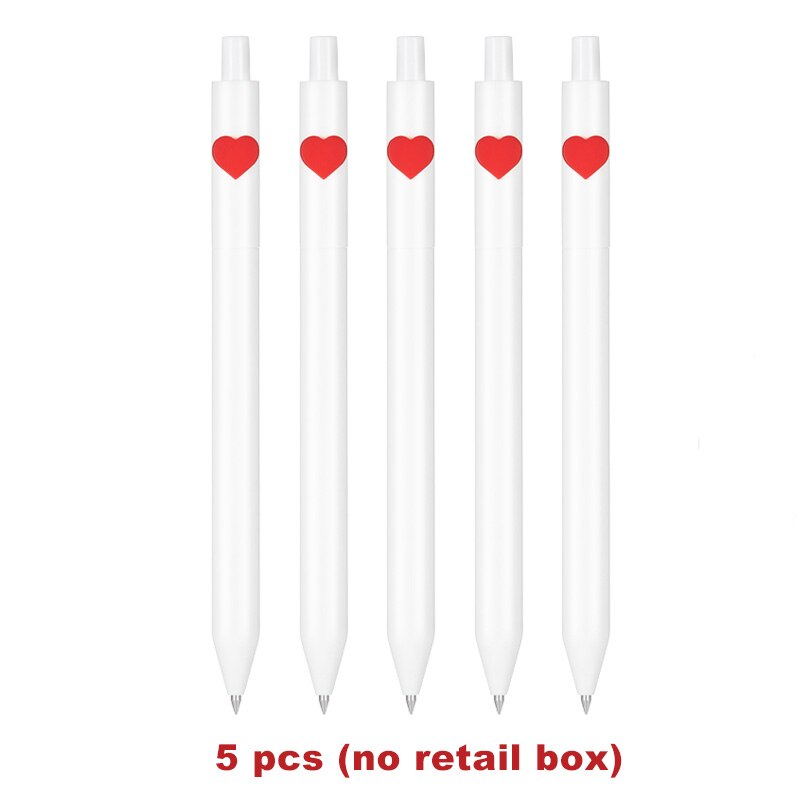 Xiaomi KACO ALPHA Sign Pen Gel Ink Pen 0.5mm Refill Smooth Ink Writing Durable Signing Pen Office School: 5 pcs