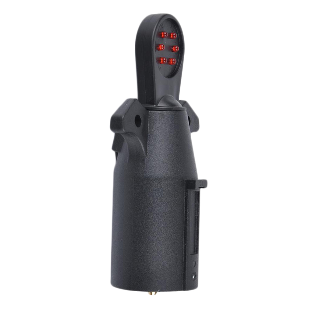 Trailer Tow Electrical Wire Connector 7-Way Plug Socket Tester Black