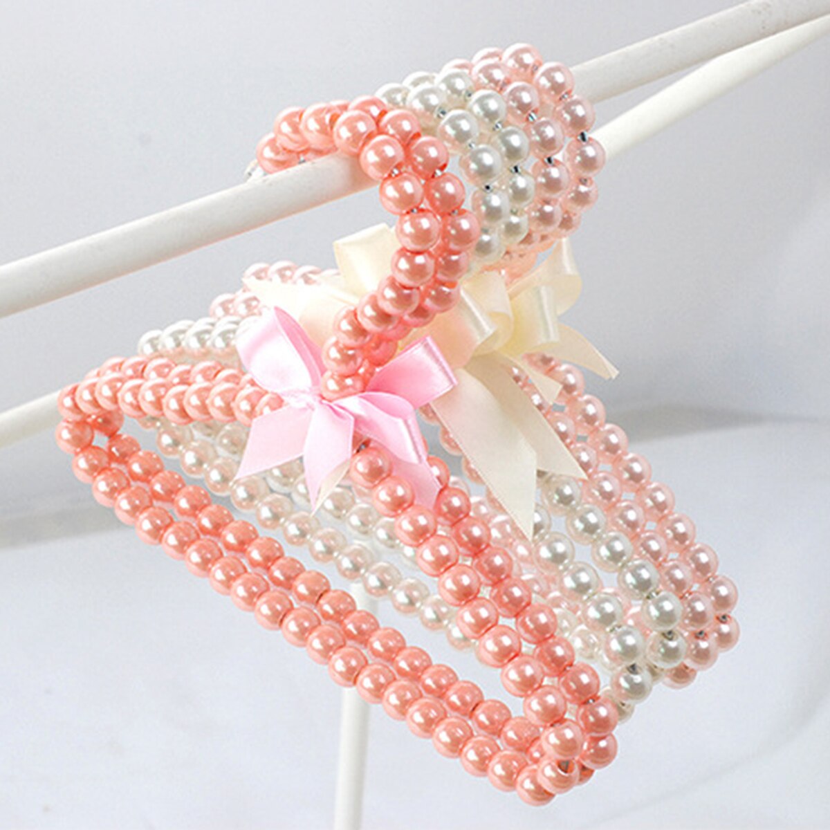 Perchas para mascotas ropa perlas cuentas perchero para bebé mascota perro gato, paquete de 5 utilizado para colgar ropa de bebé y ropa de mascotas
