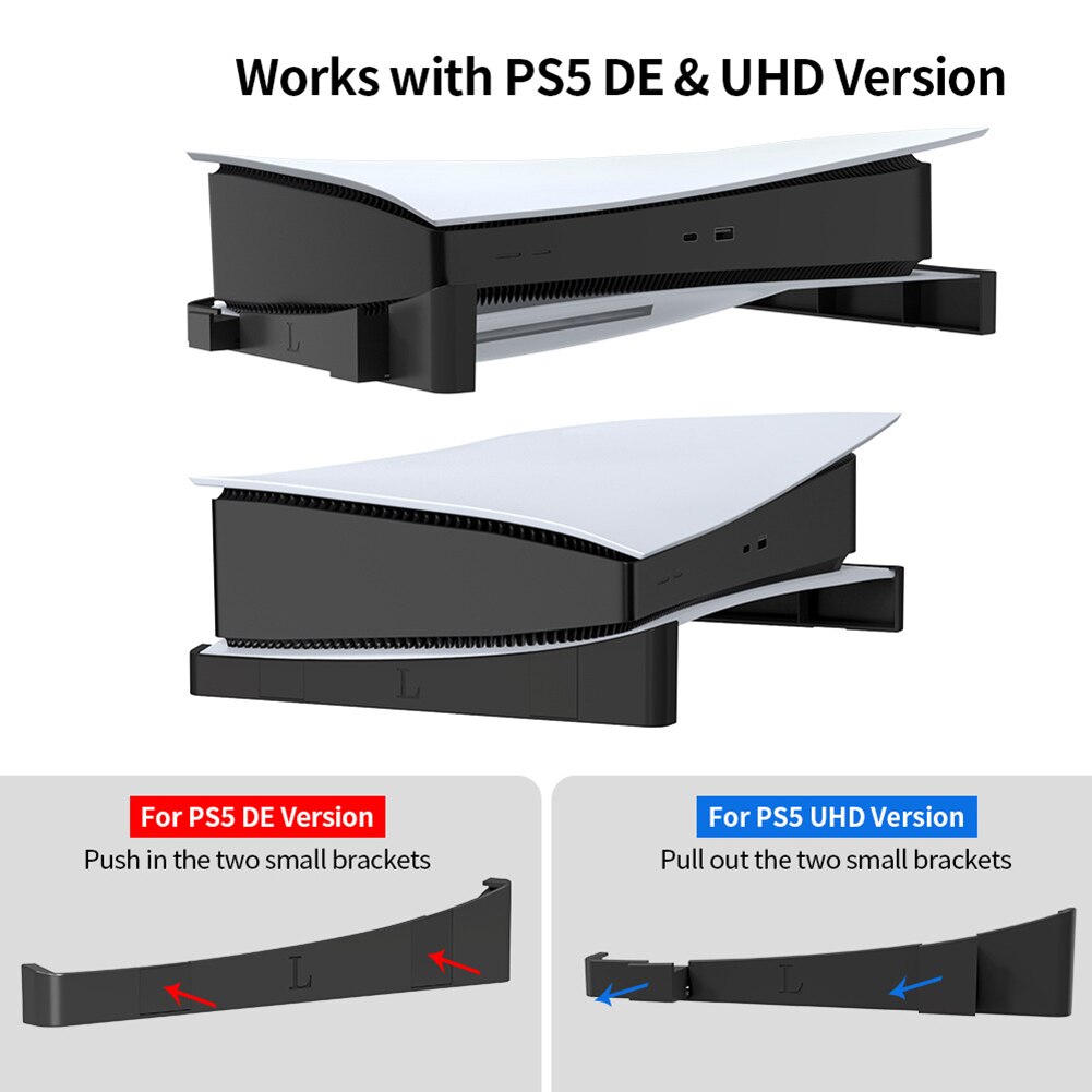 1Set Game Discs Opslag Stand Voor PS5 Playstation 5 De/Uhd Versie Display Dock Mount Horizontale Houder Game console Accessoires