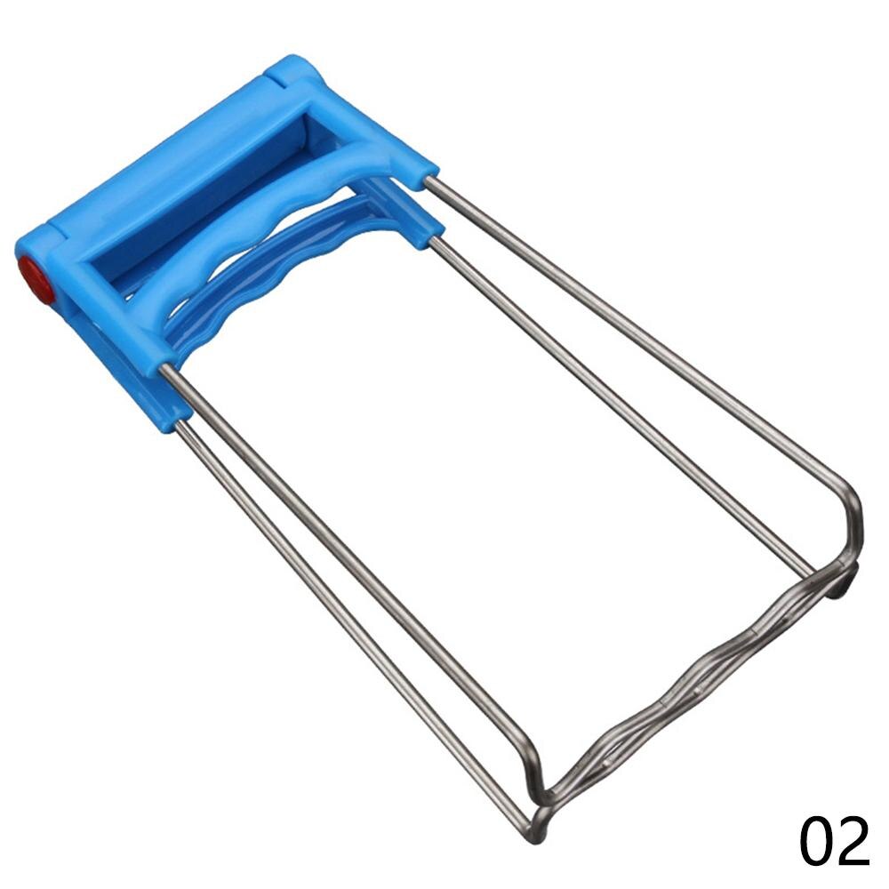 Opvouwbare Hete Kom Clip Pot Rvs Schotel Houder Stoomboot Tong Siliconen Oven Mitt Keuken Gereedschap Anti Proximity handschoenen: Blue