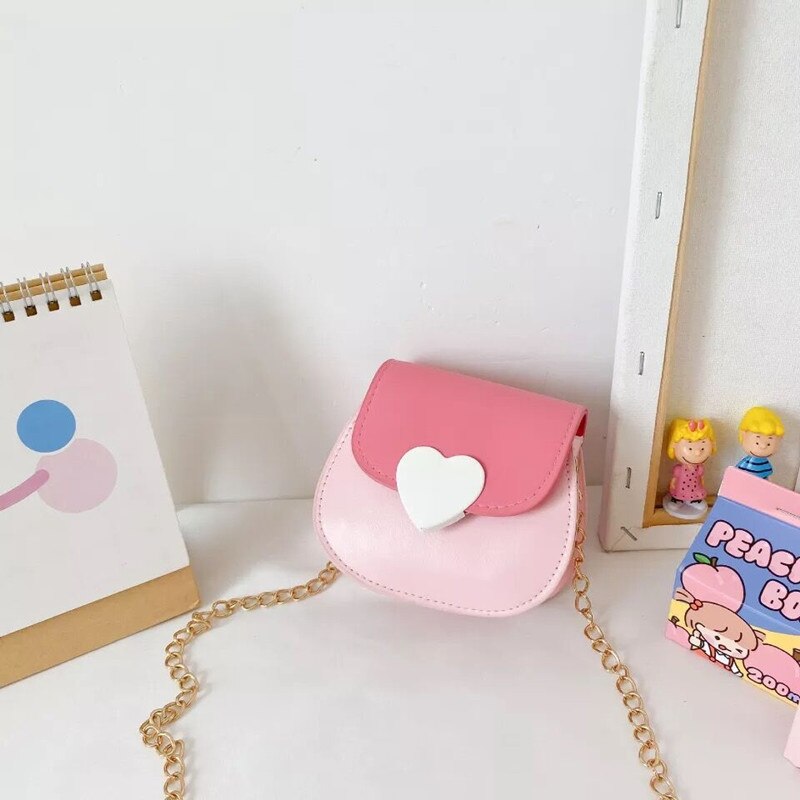 Just taolovely-stijl portemonnee voor babymeisjes, kleine leren hartvormige tassen voor peuters, schoudertas, mini-portemonnee  jt125