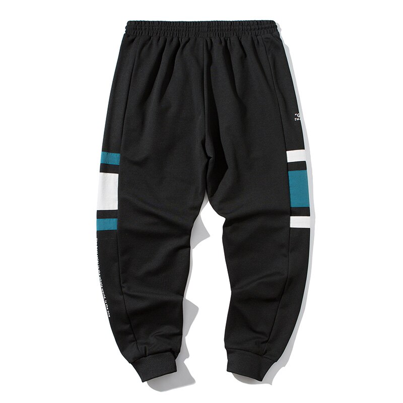Mode sweatpants joggers mænd hip hop print løse joggingbukser mand højtaljede bomuldsbukser casual streetwear lange bukser