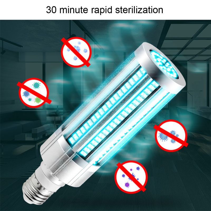 60W UVC Germicidal Light Ozone UV Ultraviolet Sterilizing Corn Bulb Lamp E26/E27 U1JE