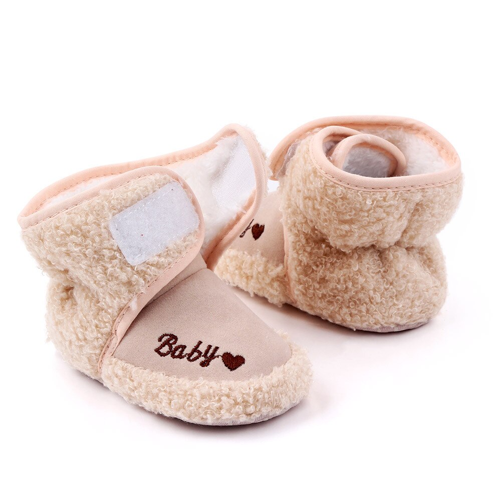 Top Brand Baby Shoes Plush Warm Winter Booties Soft Sole Toddler Booty Newborn Footwear Infant Boots for 1 Year Old Boys Shoes