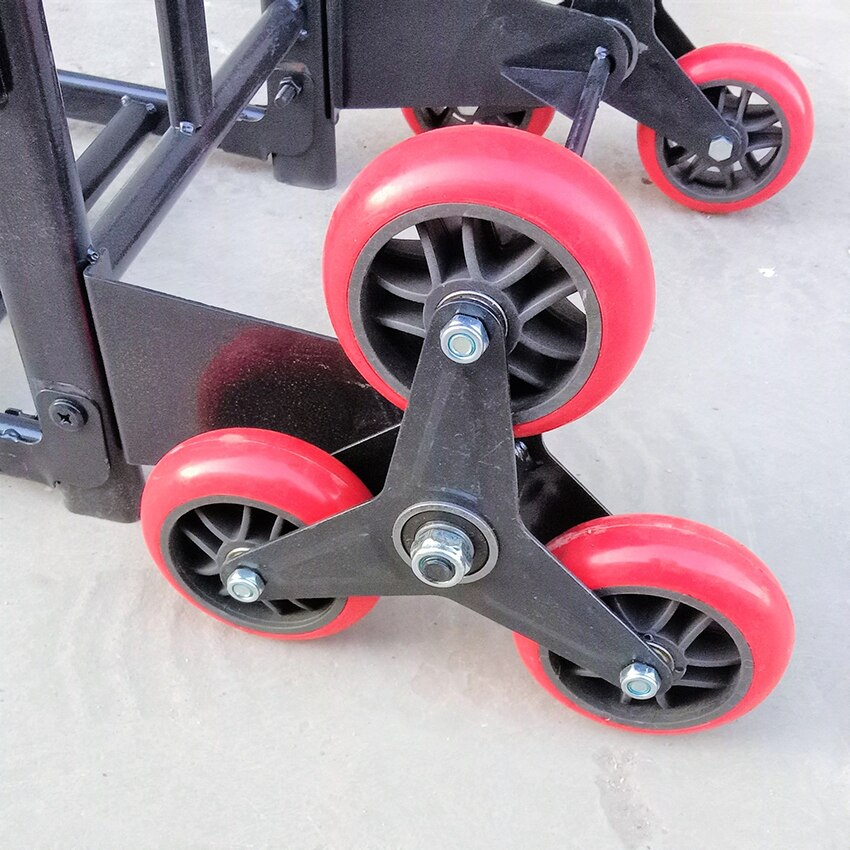 1Pcs Pvc Caster Universele Wiel Bagage Truck Klimmen Wiel Driehoek En Statief Wiel Rode Gewogen Wiel