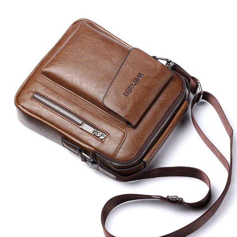 Casual Mannen Schoudertas Vintage Crossbody Tassen Mannelijke Tas Pu Lederen Handtas Capaciteit Mannen Messenger Zakken Zak