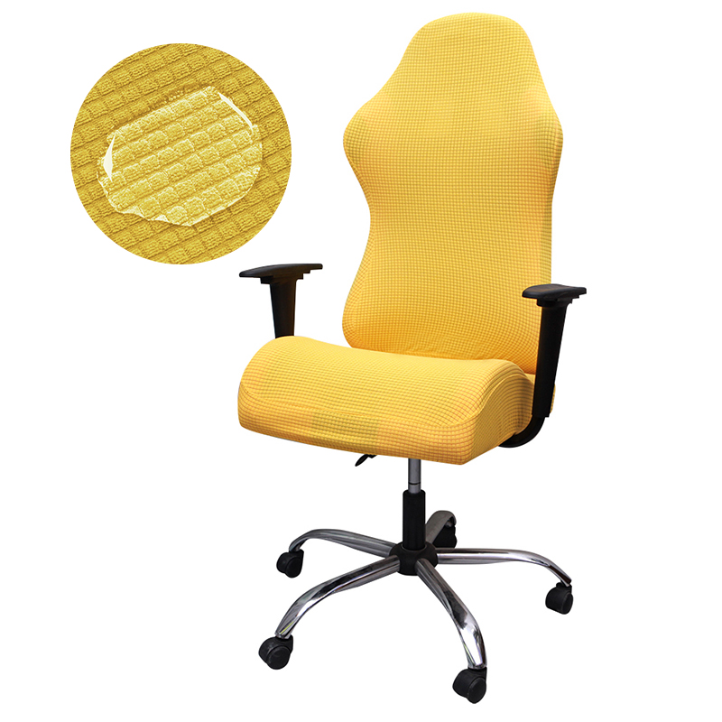 Waterdichte Stof Gaming Stoel Cover Stretch Anti-Slip Plaid Bureaustoel Covers Goedkope Game Stoel Hoes Voor Office Home: Yellow