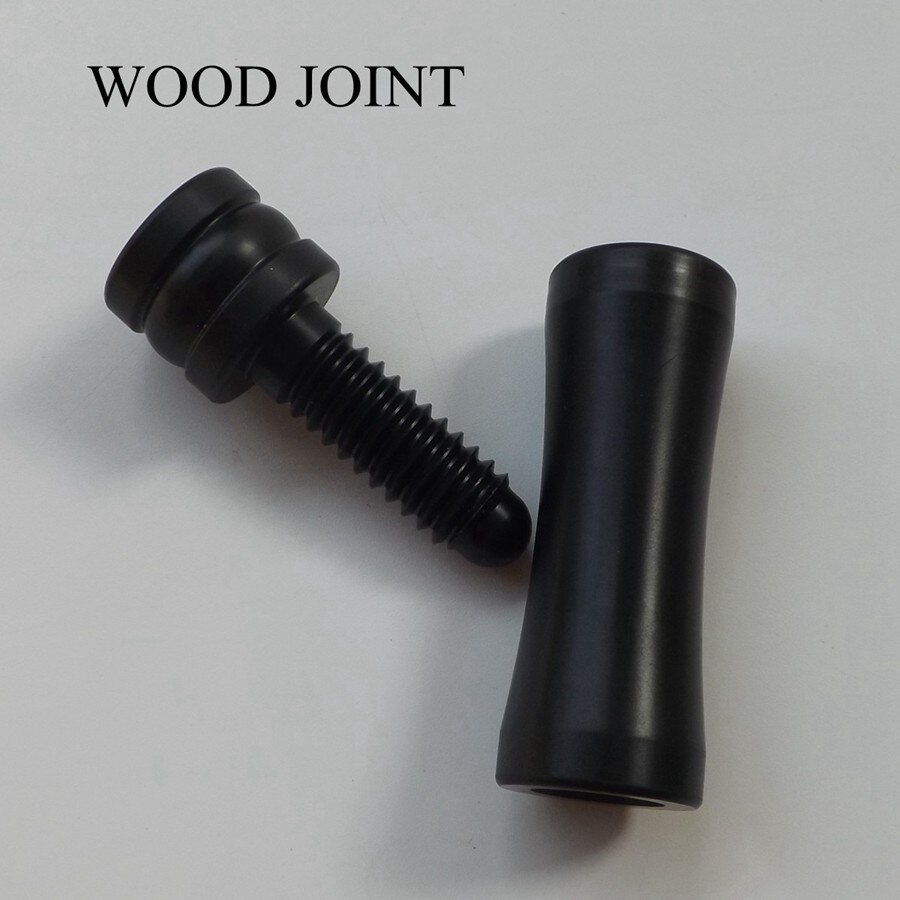 French Billiard Stick Joint Protectors Black Wood Joint Caps For Carom cue 2 sets(2 Female+2 male): Default Title